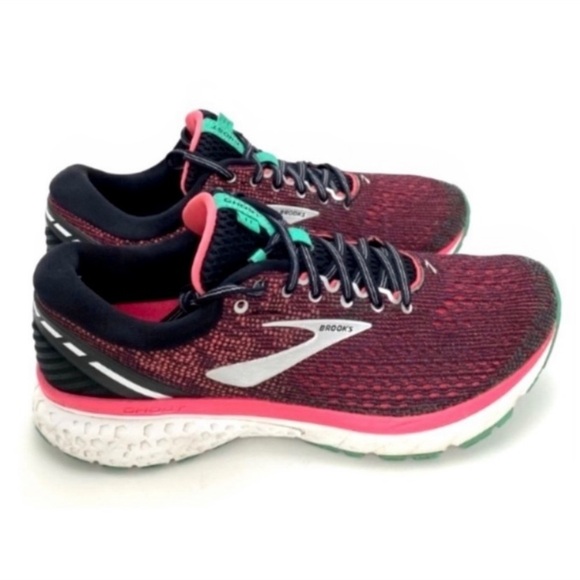BROOKS Ghost 11 Running Workout Sneakers in Aqua Pink Size 10.5 #1202771B017 - Picture 5 of 11